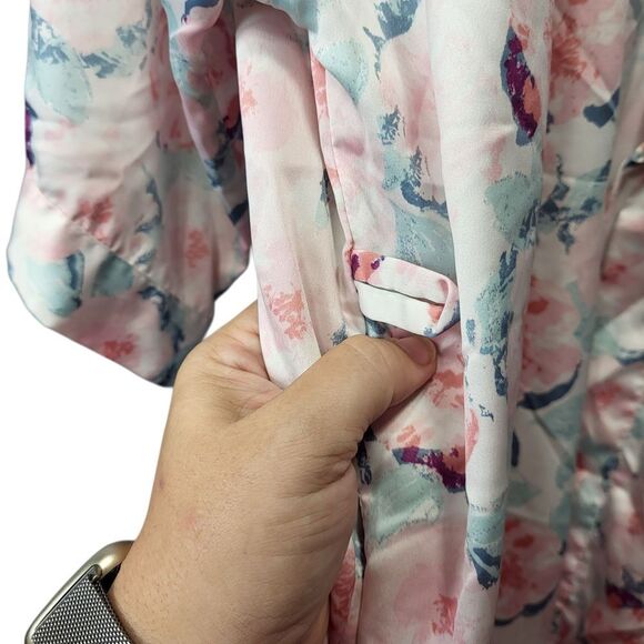 Icing Floral Belted Kimono Robe Size Small/Medium - Picture 10 of 11